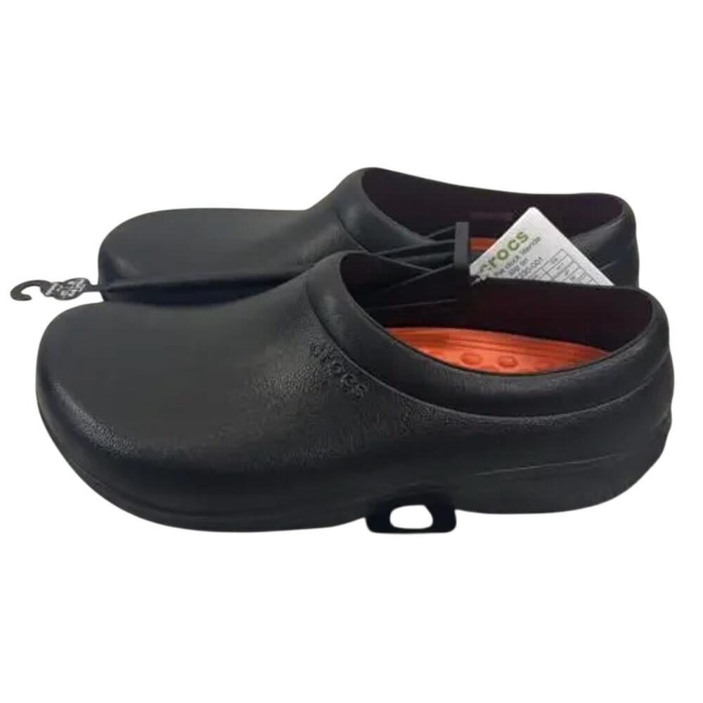 Crocs On-The-Clock LiteRide Slip-On Work Clogs - Black - Men’s 9 / Women’s 11